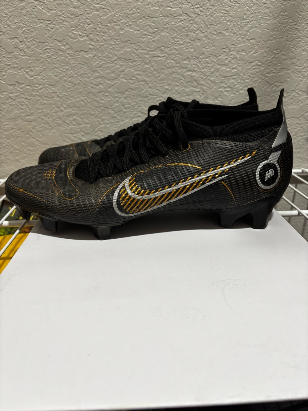 Nike Men’s Black and Gold Soccer Cleats